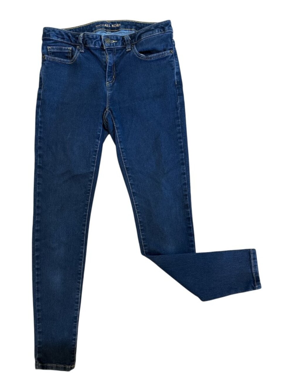 Michael Kors Sz 4 Blue Izzy Skinny 5-Pocket Dark Wash Stretchy Jeans